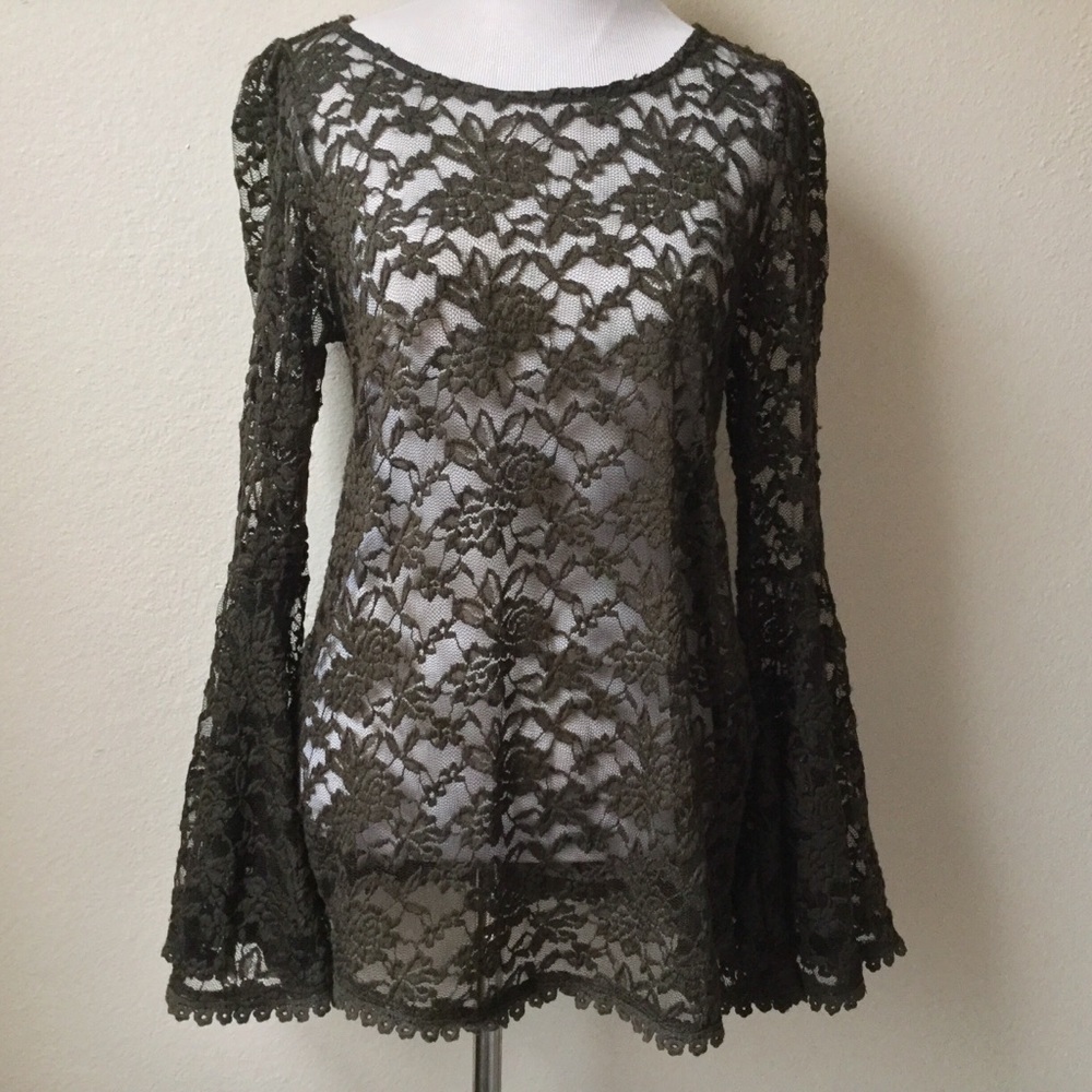 HOLIDAY PICK 🍷 Green Lace Top